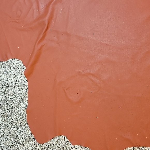 Authentic leather Cowhide: Burnt orange. - Picture 4 of 4